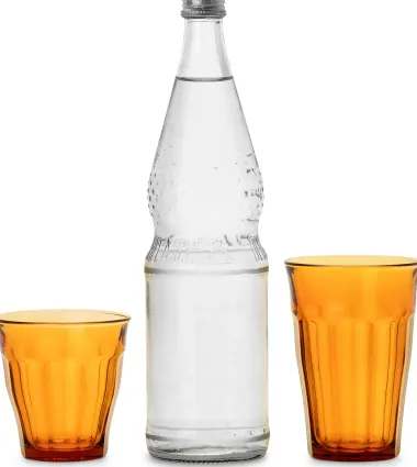 Französisches Bistroglas Amber