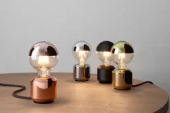 LED-Kopfspiegellampe Globe, Messing