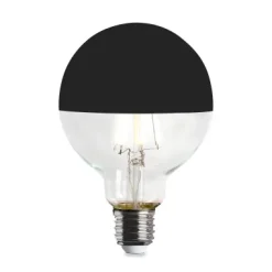 LED-Kopfspiegellampe Globe, Schwarz