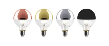 LED-Kopfspiegellampe Globe, Schwarz