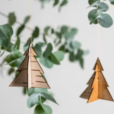 Weihnachtsschmuck Birkenrinde